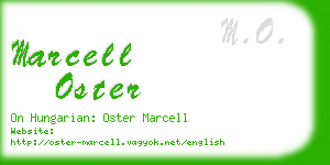 marcell oster business card